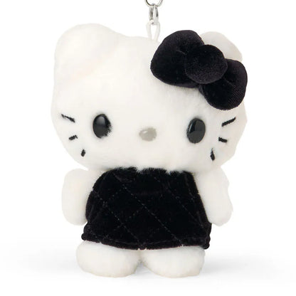 Hello Kitty Black Quilt Keychain with Mascot