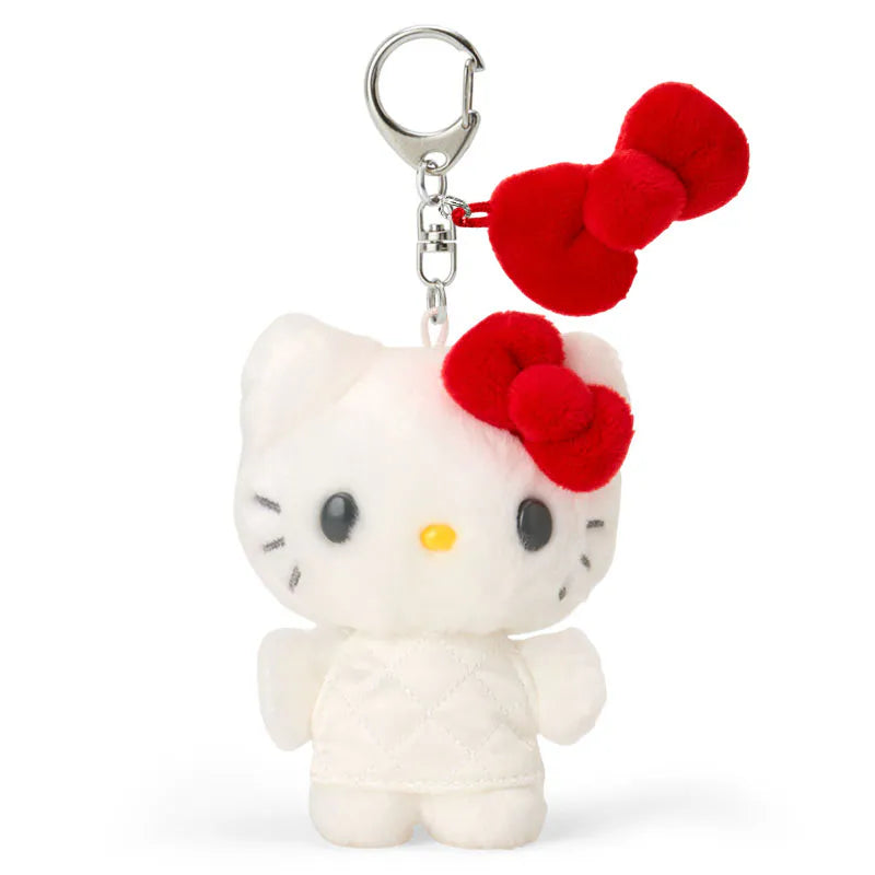 Hello Kitty White Quilt Keychain with Mascot