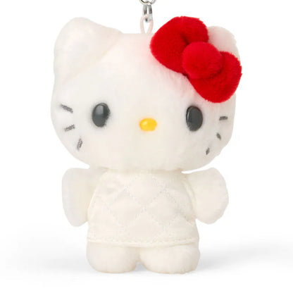 Hello Kitty White Quilt Keychain with Mascot