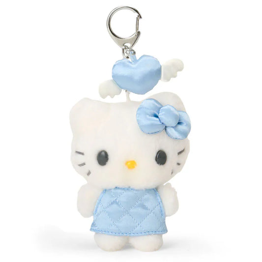 Hello Kitty Dream Angel Blue Quilted Keychain with Mascot