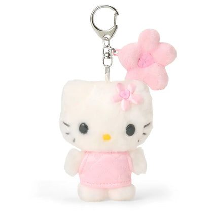 Hello Kitty Pink Quilt Keychain with Mascot