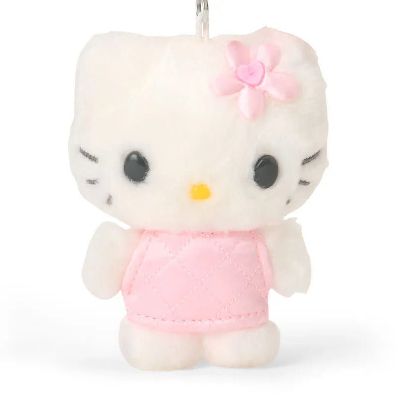 Hello Kitty Pink Quilt Keychain with Mascot