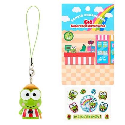 Keroppi Charm and Sticker Set