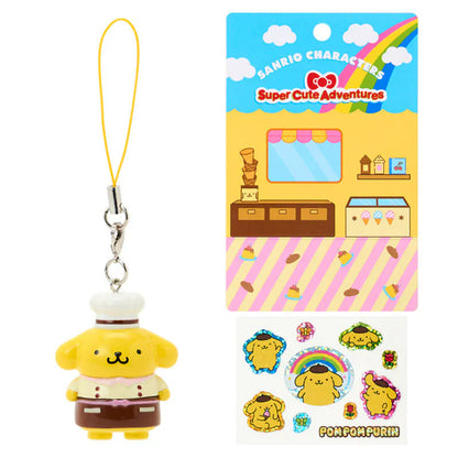 Pompompurin Charm and Sticker Set