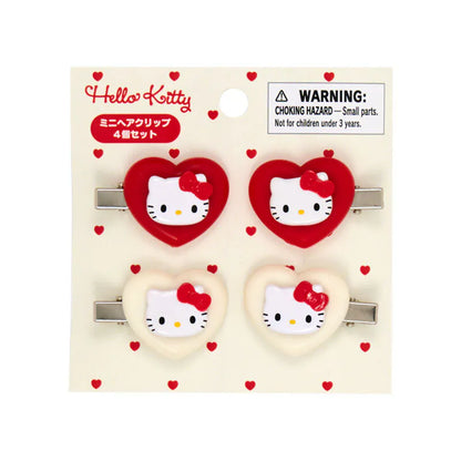 Hello Kitty Heart Mini Hair Clip Set