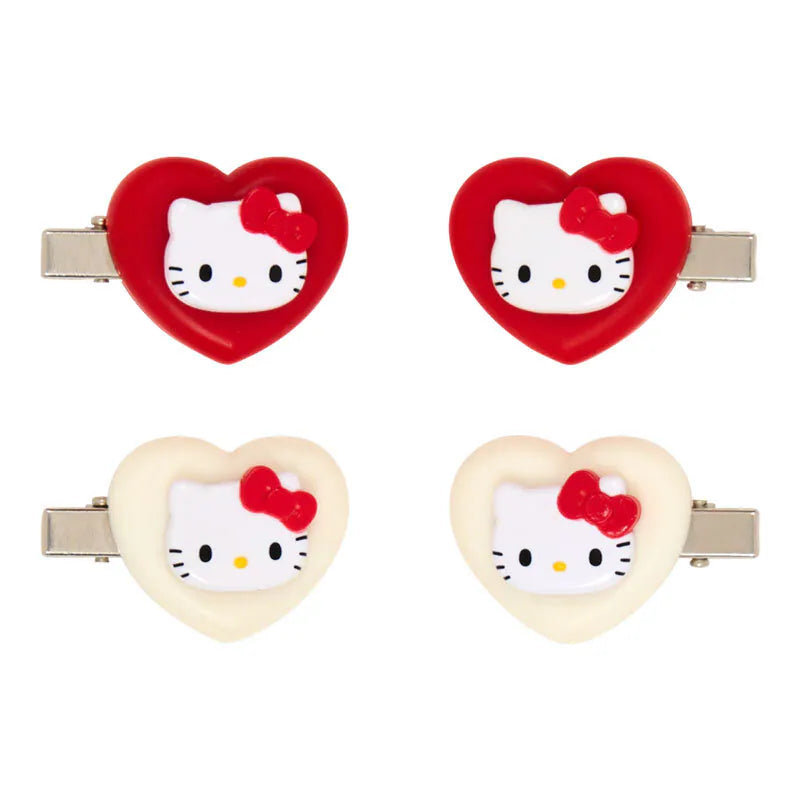Hello Kitty Heart Mini Hair Clip Set