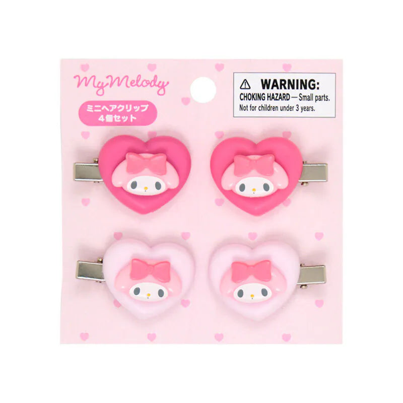 My Melody Heart Mini Hair Clip Set