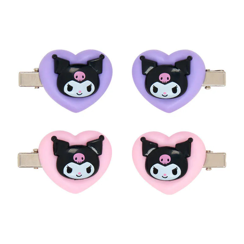 Kuromi Heart Mini Hair Clip Set