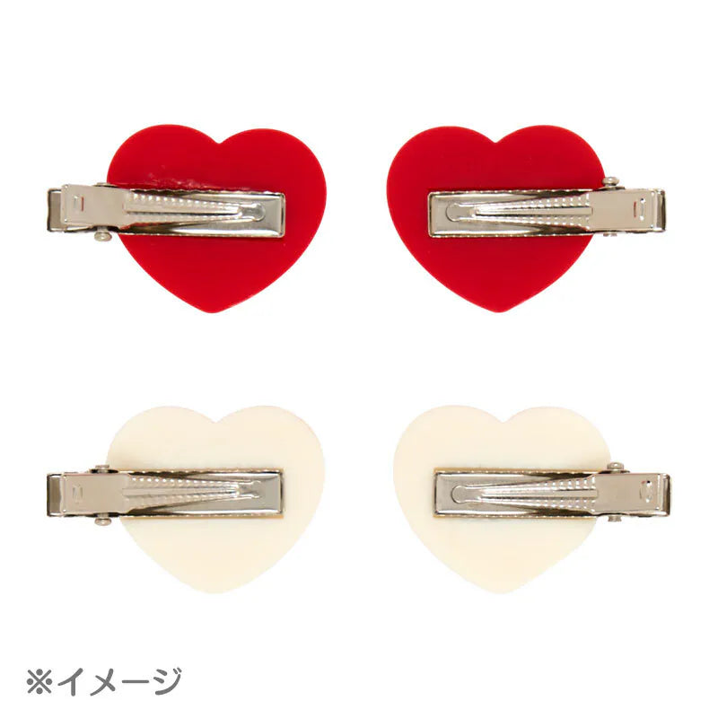 Kuromi Heart Mini Hair Clip Set