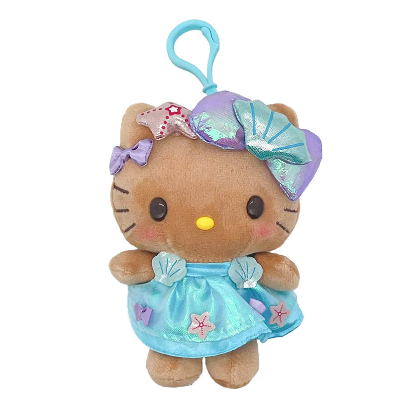 Hello Kitty Tan Summer Dress Mascot Clip On