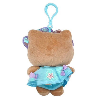Hello Kitty Tan Summer Dress Mascot Clip On