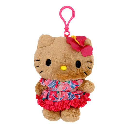 Hello Kitty Tan Hibiscus Mascot Clip On