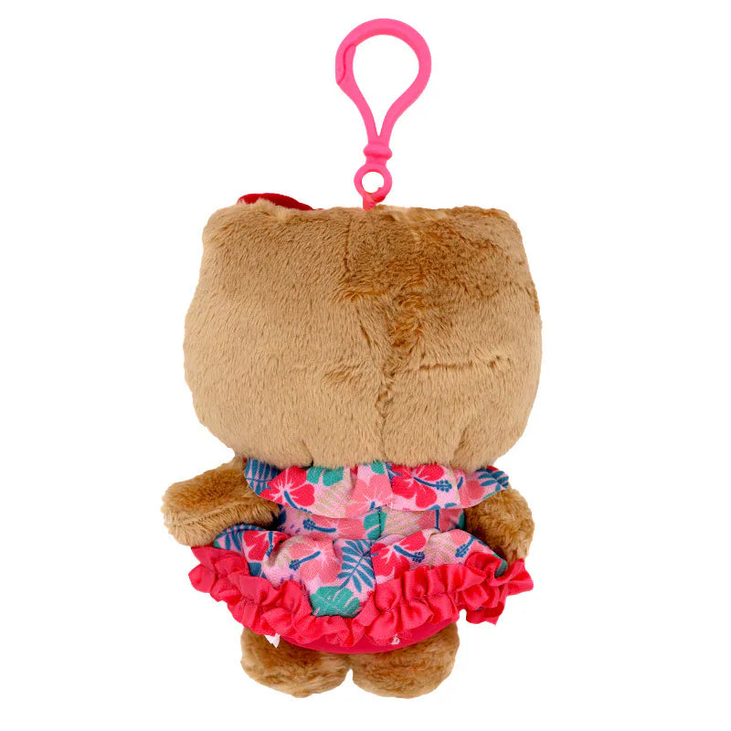 Hello Kitty Tan Hibiscus Mascot Clip On