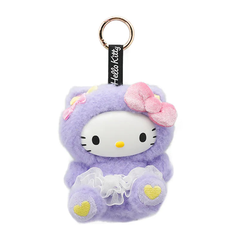 Hello Kitty Plushie Pops Purple Bear Mascot with Carabiner