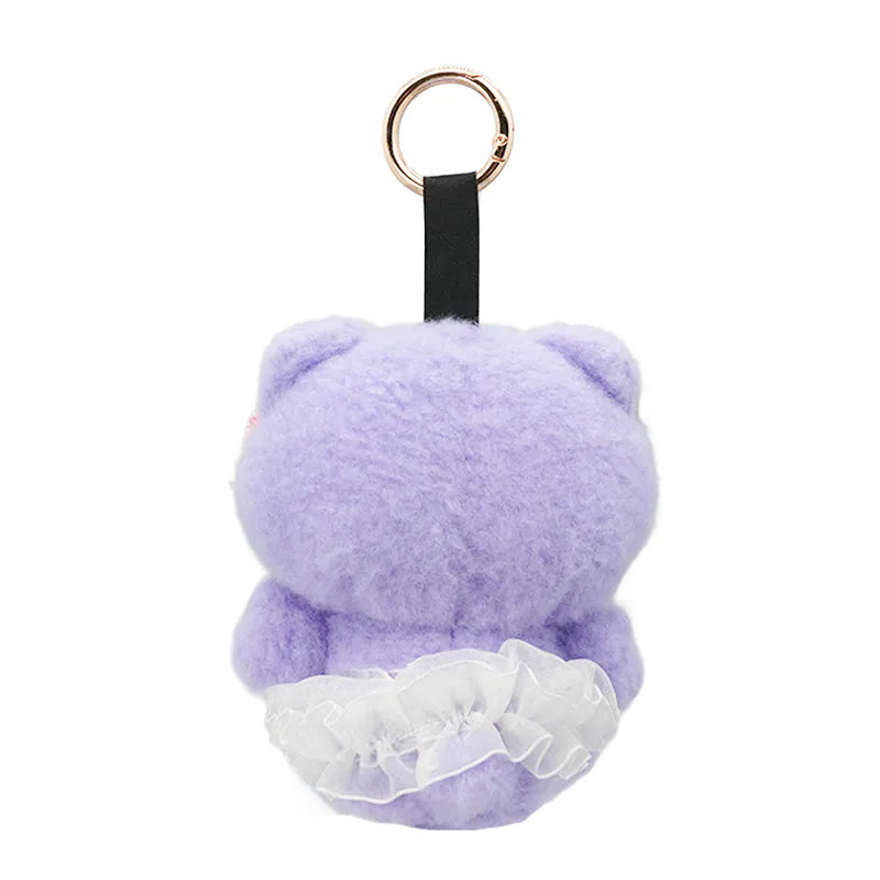 Hello Kitty Plushie Pops Purple Bear Mascot with Carabiner