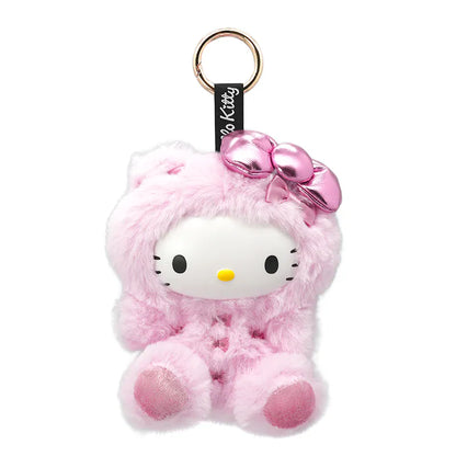 Hello Kitty Plushie Pops Lovely Pink Mascot with Carabiner