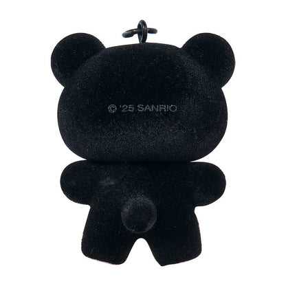 Hello Kitty Black and Pink Bear Keyring with Plastic Mascot