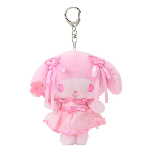My Melody Pink Sakura Keychain with Mascot