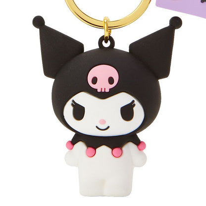 Kuromi Keyring with Plastic Mascot