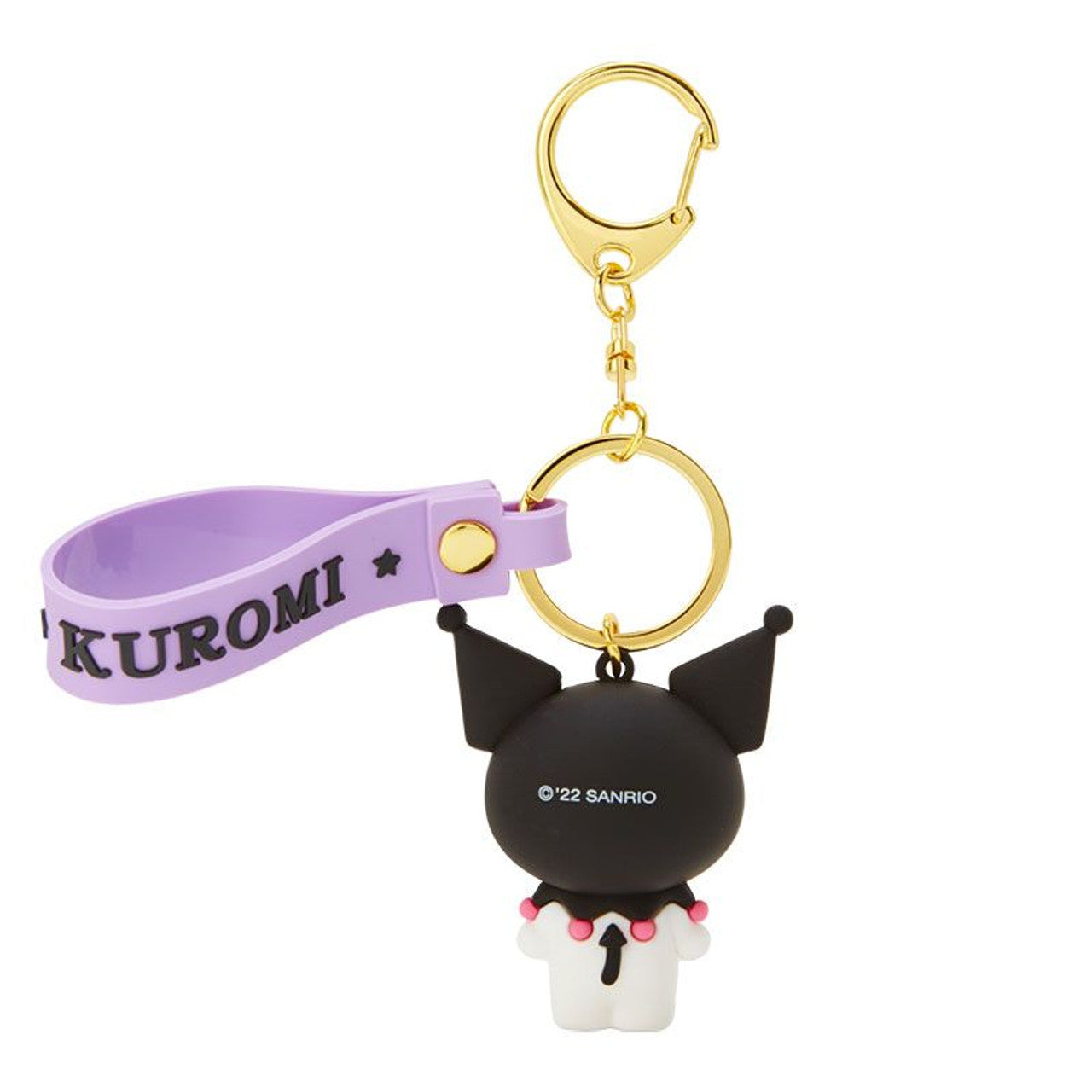 Kuromi Keyring with Plastic Mascot