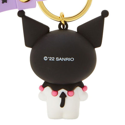 Kuromi Keyring with Plastic Mascot
