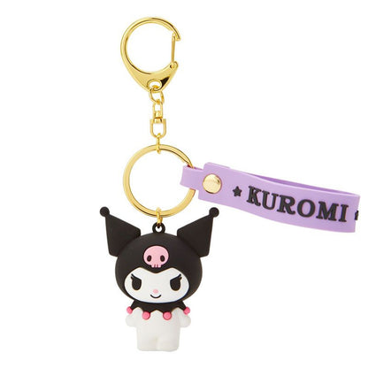 Kuromi Keyring with Plastic Mascot