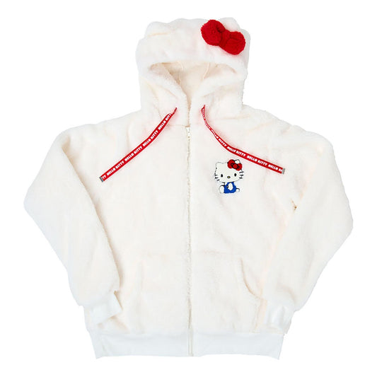 Hello Kitty White Boa Adult Hoodie