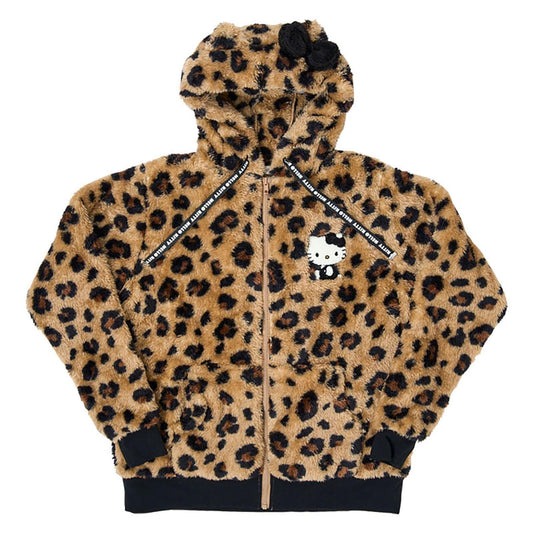 Hello Kitty Leopard Boa Adult Hoodie
