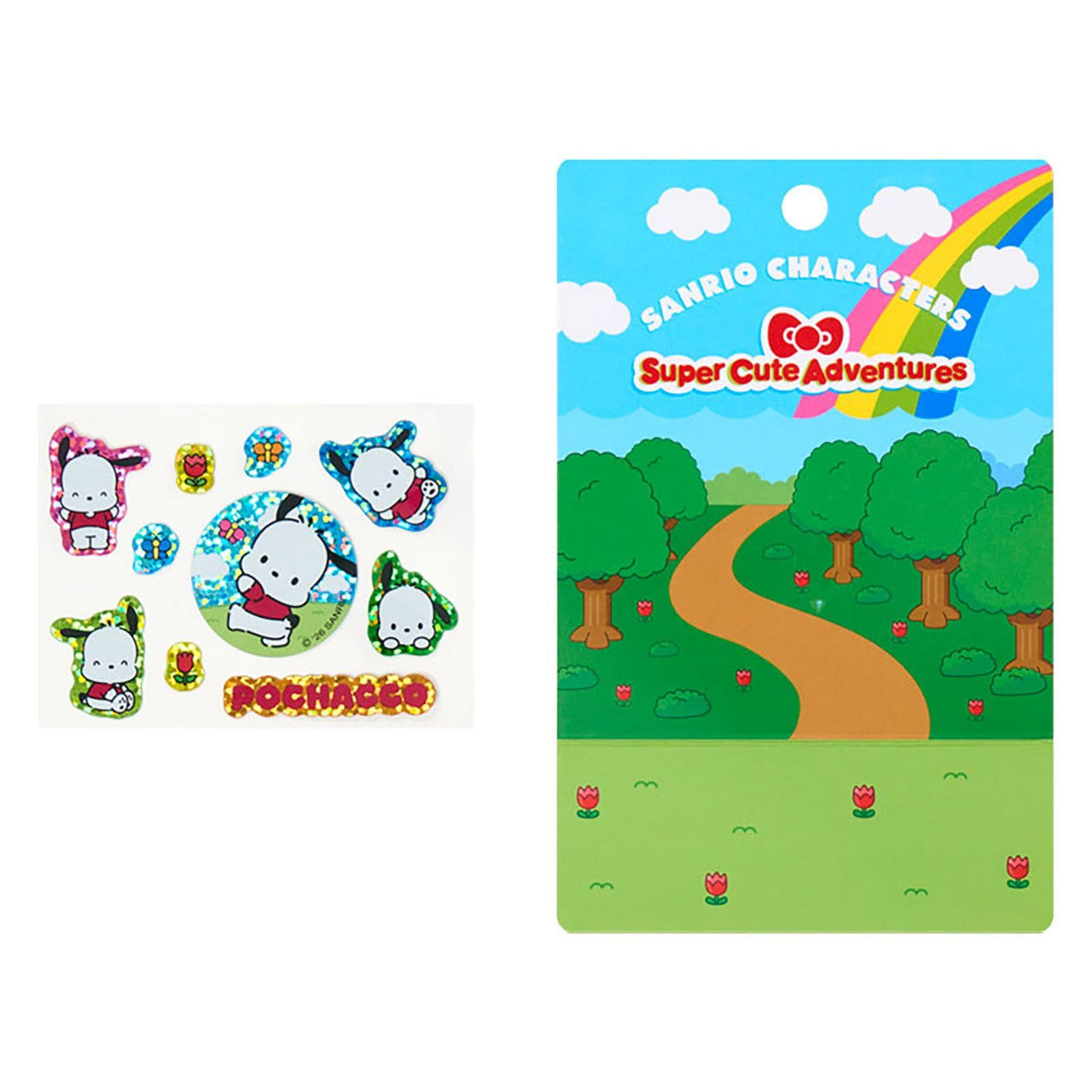 Pochacco Super Cute Adventures Charm and Sticker Set