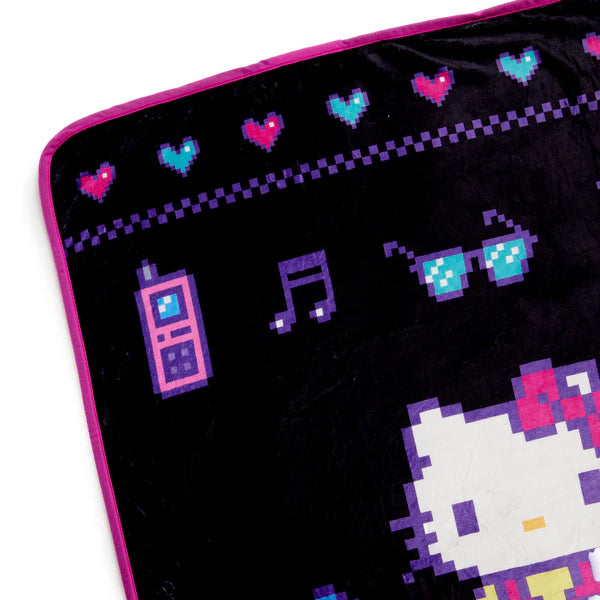 Hello Kitty Retro Pixel Throw Blanket