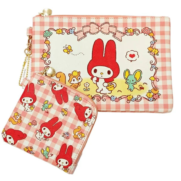 My Melody Classic Gingham Flat Pouch