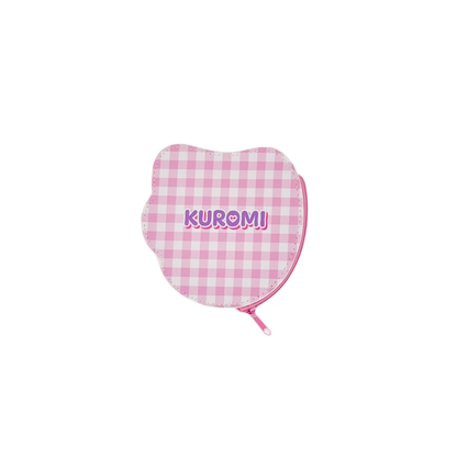 Kuromi Pastel Check Diecut Coin Purse