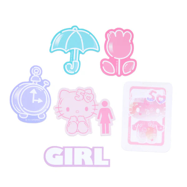 GIRL x Hello Kitty 50th Decal Stickers 6 Pack