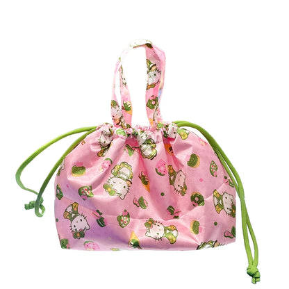 Hello Kitty Matcha Drawstring Bag