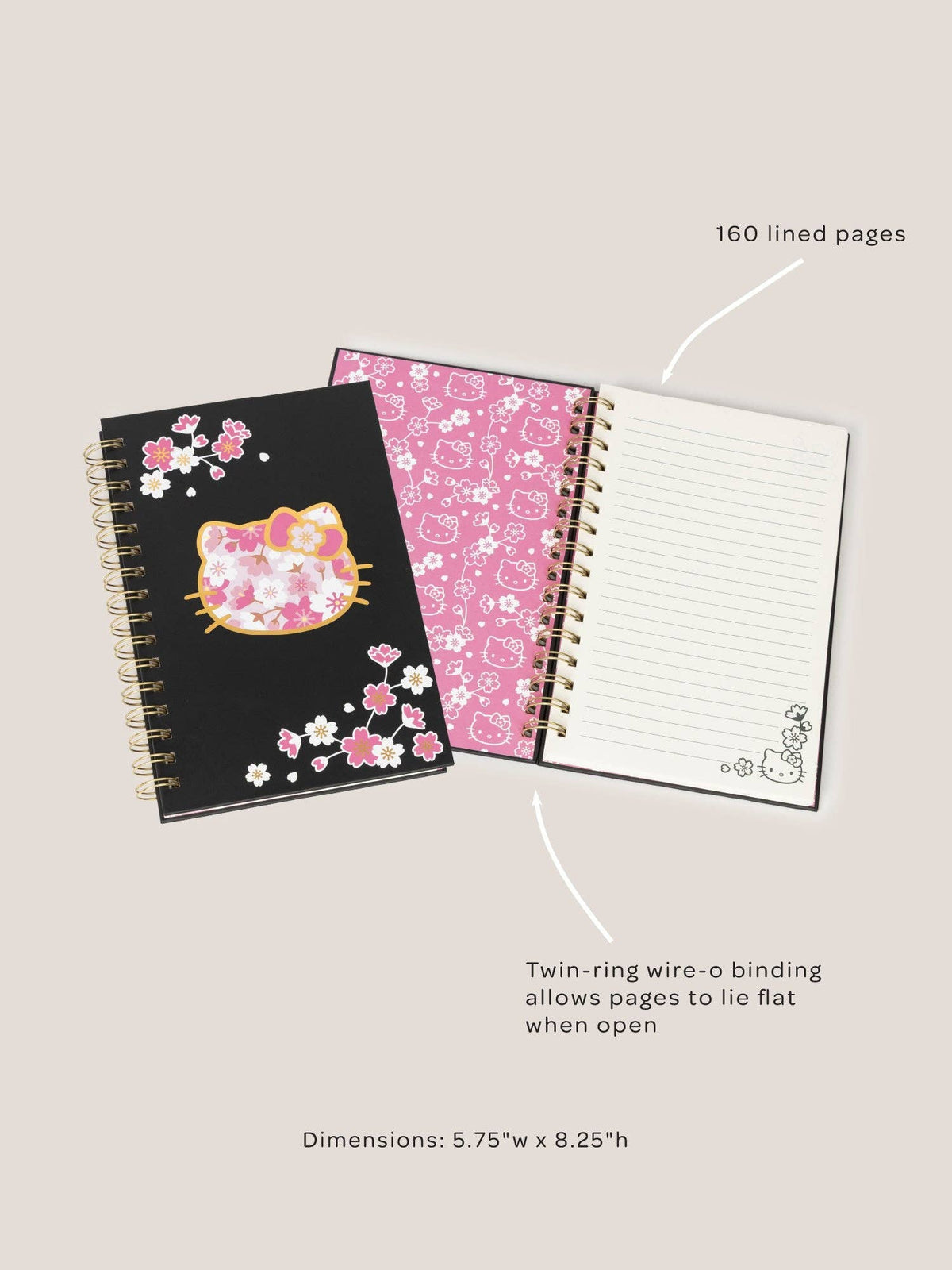 Hello Kitty® Cherry Blossoms Medium Spiral Notebook