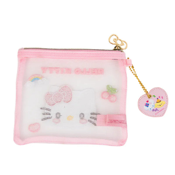 Hello Kitty 50th Anniversary Pink Gingham Flat Pouch