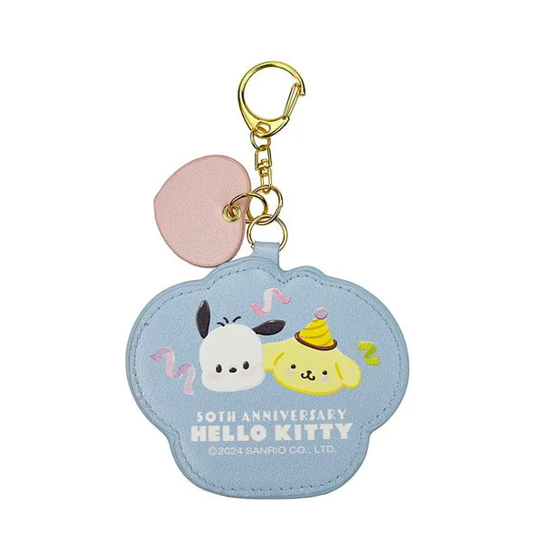 Hello Kitty 50th Anniversary Pink Gingham D-Cut Keyring Blind Box