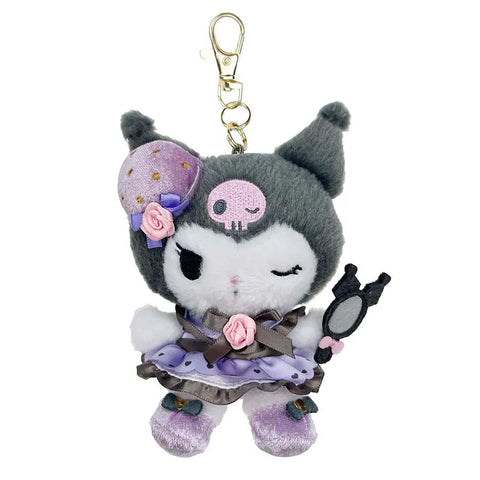 Kuromi Bow Mascot Clip on Plush