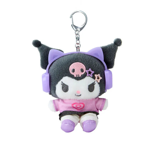 Kuromi Headphones Keychain with Mascot