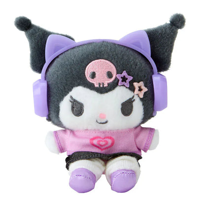 Kuromi Headphones Keychain with Mascot