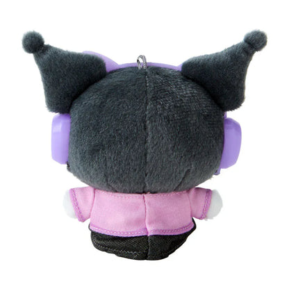 Kuromi Headphones Keychain with Mascot