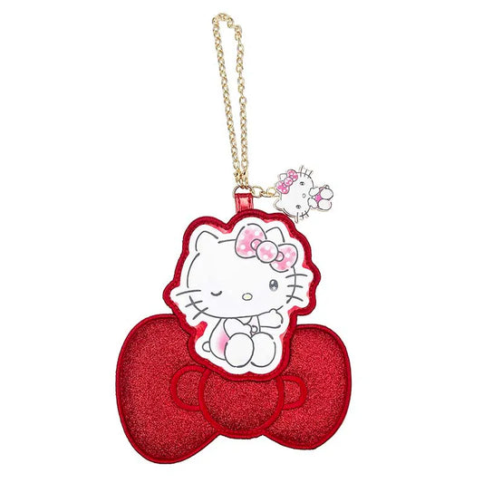 Hello Kitty Glitter Bow Card Case