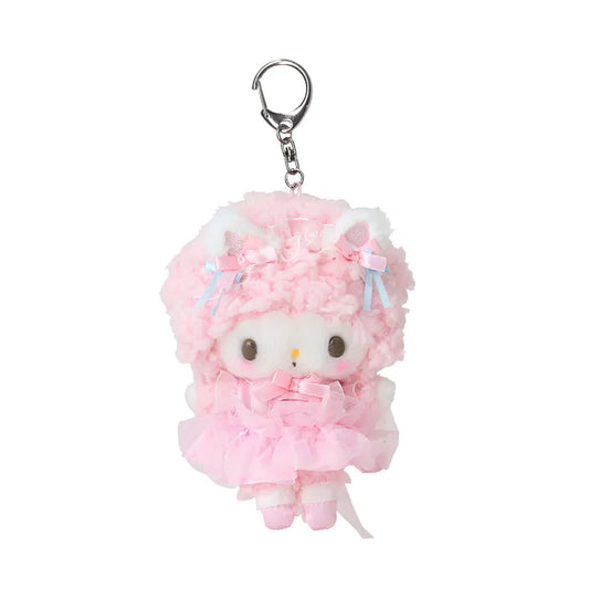 My Sweet Piano White Cat Ballerina Keychain with Mascot
