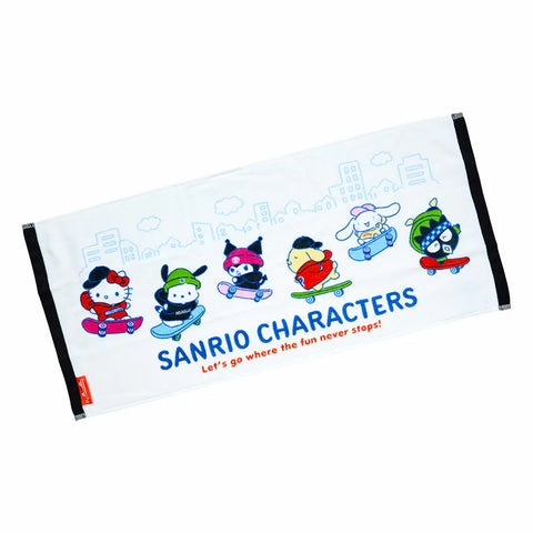 Sanrio Characters Mix Skateboard Hand Towel