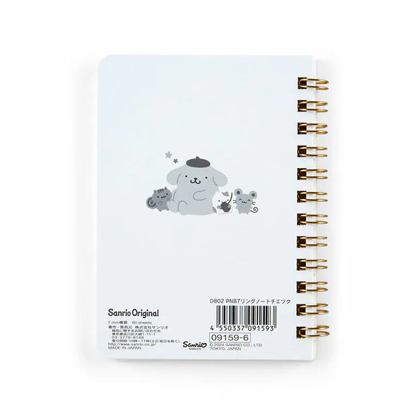 Pompompurin Checkered B7 Compact Ruled Notebook