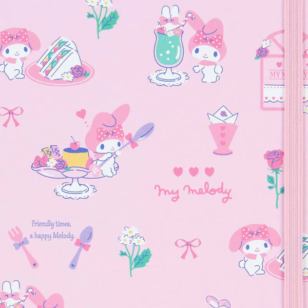 My Melody Pudding B7 Lined Notebook (Elastic Closure)