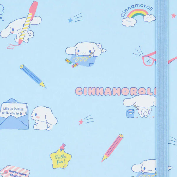 Cinnamoroll Letter B7 Lined Notebook (Elastic Closure)