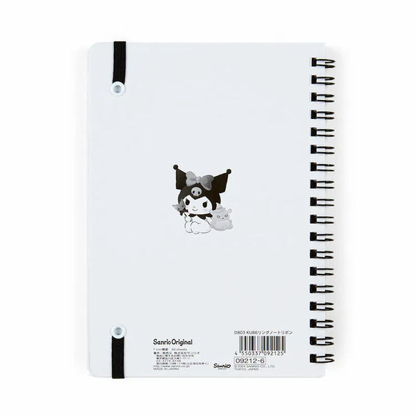 Kuromi Ribbon B7 Lined Notebook (Elastic Closure)