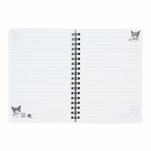 Kuromi Ribbon B7 Lined Notebook (Elastic Closure)