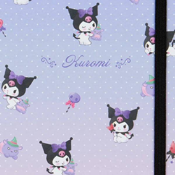 Kuromi Ribbon B7 Lined Notebook (Elastic Closure)